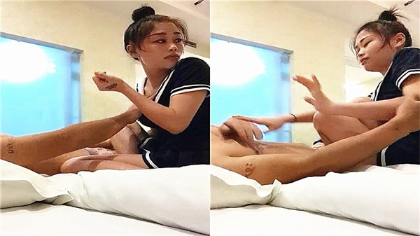 出差酒店叫到嫩妹按摩师，拒绝配合只好强行征服！